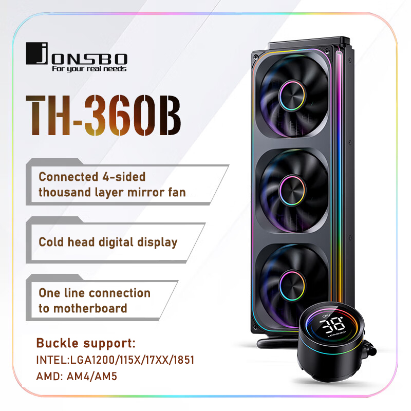 Pc Water Cooling - Jonsbo TH-360 AIO CPU Refrigeração líquida