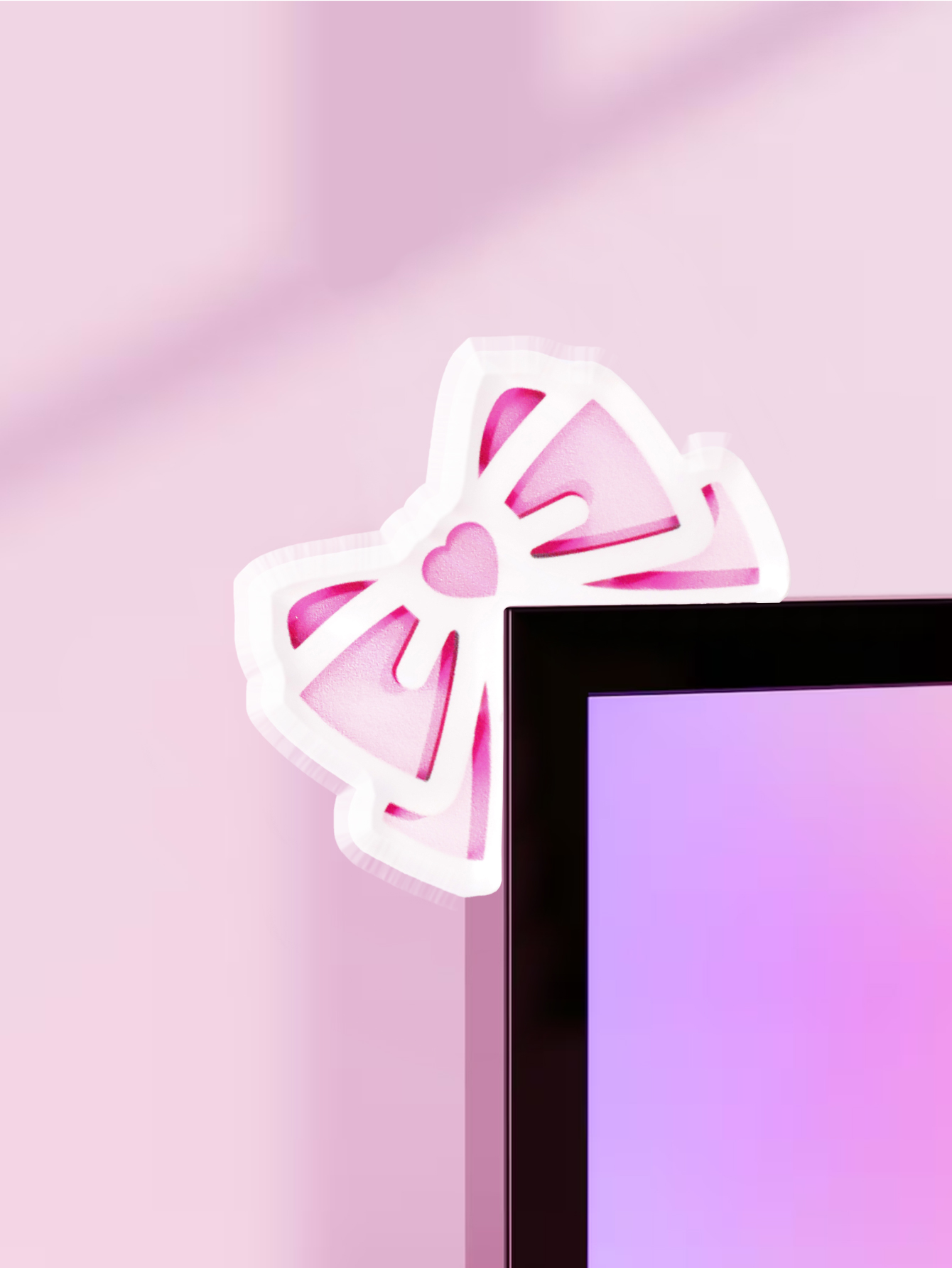 Pc Gaming Setup - Kawaii arco monitor decoração rosa acrílico