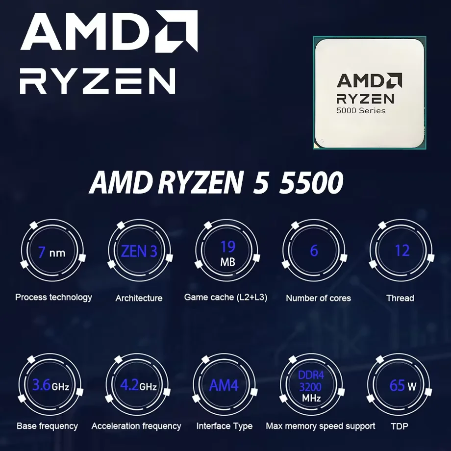 Processador AMD Ryzen 5 5500 R - Amd Cpu Ryzen 5 avaliação e preço