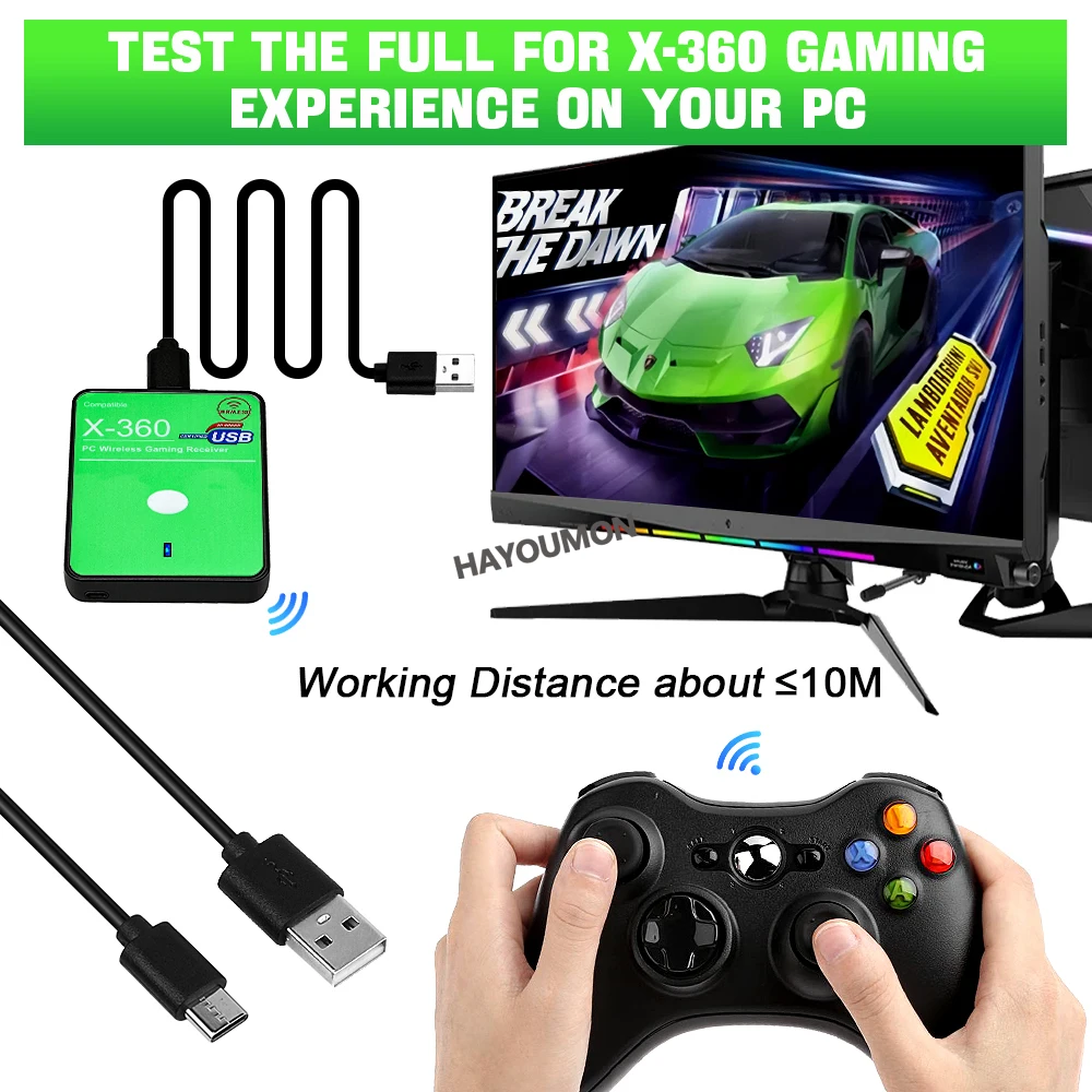 Receptor de jogos sem fio, con - Pc Gaming Xbox avaliação e preço