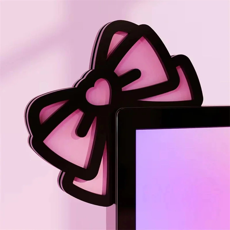 Kawaii rosa acrílico arco moni - Pc Gaming Setup avaliação e preço